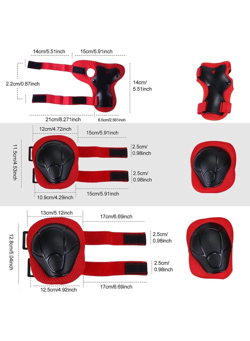 DubaiGallery Kids Multi Sport Safety Gear Set with Helmet Knee Pads Elbow Pads Wrist Guards, Protective Equipment for Bicycle Scooter Skateboard Skates, Secure Fit and Stylish Design - Image 2